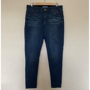 Democracy Ab Solution Booty Lift Jegging Jeans Sz 12 Classic Blue Elastic Waist